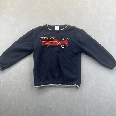 Suéter Gymboree Firehouse Hounds 4T Azul Marino Escuadrón de Bomberos Camión de Bomberos 4 Foto 1 de 4