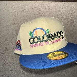 New Era 59fifty Colorado Rockies Spring Training Myfitteds 7 1/4 GRAIL