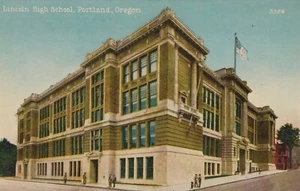 Postal de Portland Oregon Lincoln High School - Imagen 1 de 2
