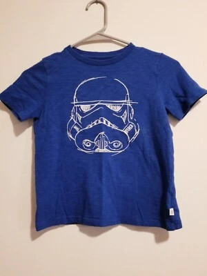 Gap Star Wars Stormtrooper Boy's T-Shirt Size S (6-7)/P Regular Brilliant Blue - Image 1 of 4