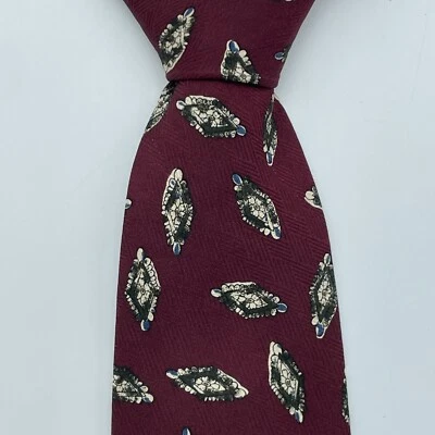 Corbata de Seda CLAIBORNE Para Hombres Roja Floral Clásica Hecha en EE. UU. 3,75x58 Formal Foto 1 de 4