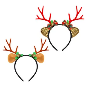 Cerchietto cervo natalizio carino renna capelli accessori renna corna popolare - Foto 1 di 5
