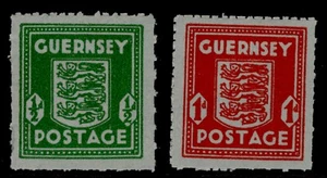 SG4-5, JUEGO DE PAPEL AZULADO, NH COMO NUEVO. Cat £50. GUERNSEY - Imagen 1 de 1