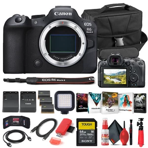 Canon EOS R6 Mark II Mirrorless Camera (5666C002) + 64GB Memory Card + Case + - Picture 1 of 8