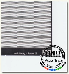 KA Models KA-00006 Hexagon Pattern Mesh B 0.45mm x 0.3mm - Picture 1 of 1