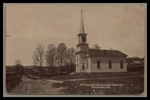 De colección IGLESIA EPISCOPAL METODISTA THOMPSON PENNSYLVANIA G V Millar Co., pm 1909 - Imagen 1 de 2