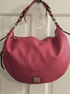 AUTHENTISCHE VINTAGE DOONEY & BOURKE SIGNATUR ROSA LEDER KIESEL HANDTASCHE - Bild 1 von 14