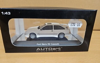 1/43 52862 Ford Sierra RS Cosworth.  AUTOart Millennium White RARE - Image 1 of 4