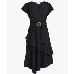 Sofia Jeans Womens XS Amelia Dress Belted Wrap Flutter Sleeves New NWT - Imagen 1 de 10
