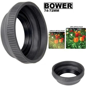 Bower Gummi Gegenlichtblende für Sony DSC-H50 DSC-H9 DSC-H7 DSC-HX1 (74-72mm) - Bild 1 von 4