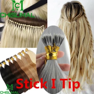Extensiones de cabello humano Remy punta I barra de queratina fusión 1 g 16-28 pulgadas años 50 - Imagen 1 de 28
