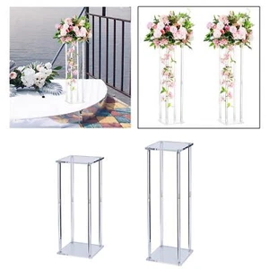 Acrylic Vase Wedding Centerpieces, Tall Flower Vases, Table Vases Geometric - Picture 1 of 7