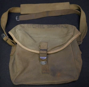 WWII US Army Satchel Signal Combat Radio Pouch Cover Strap Bag Original - Picture 1 of 13