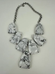 Kendra Scott Harlow Howlith Halskette silberfarben mit Staubbeutel - Bild 1 von 14