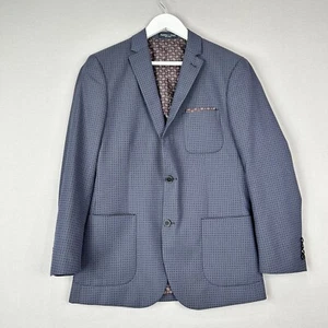 Paisley & Gray Mens Blazer 40R Blue Slim Fit Polka Dot Formal Sport Suit Jacket - Picture 1 of 13