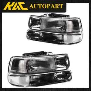 Black For 1999-2002 Chevy Silverado 2000-2006 Suburban Tahoe Headlights Assembly - Bild 1 von 12