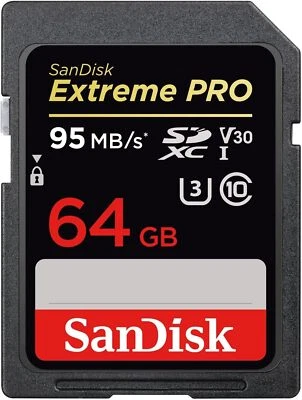 SanDisk Extreme PRO 64GB SDXC Memory Card up to 95MB/s UHS-1 Class 10, U3, V30 - Image 1 of 4