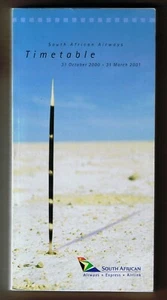 South African Airways Timetable October 31, 2000 = - Picture 1 of 1