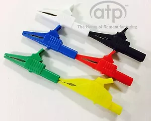 JUEGO DE 6 CLIPS DE COCODRILO ROJO, NEGRO, AZUL, VERDE, AMARILLO, BLANCO, TOTALMENTE NUEVO - Imagen 1 de 1