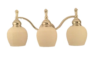 Lightstyles 3 Light Vanity 23" 3-Light Polished Chrome Opal White Glass NIB - Picture 1 of 13