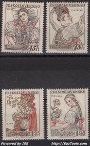 TCHECOSLOVAQUIE SERIE COIFFES N° 935/938 NEUF ** SANS CHARNIERE - Picture 1 of 1