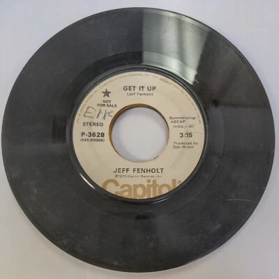 45 Record Jeff Fenholt Get It Up Stereo/Get It Up Mono Promo Copy VG - Image 1 of 2