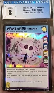 NEOPETS WAND OF ULTRANOVA HOLO FOIL GRADED CCG 8 DARKEST FAERIE SET 155/150 WOTC - Bild 1 von 3