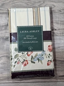 NIP - Vintage 2005 Laura Ashley OLIVIA Standard Floral Pillowcases (2) - Picture 1 of 4