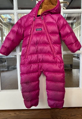 Suéter Patagonia Baby Hi Loft Down Bunting Traje de Nieve Con Capucha Rosa 6 12M (13044B) Foto 1 de 4