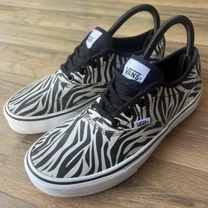 Vans Doheny Decon Metallic Zebra Black Silver Sneakers Shoes Womens Sz 8.5 Print - Picture 1 of 10