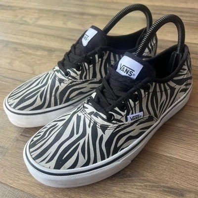 Vans Doheny Decon Metálico Cebra Negro Plata Tenis Zapatos Mujer Talla 8.5 Estampado Foto 1 de 4