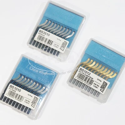 10pc/set NOGA BS1010 BS1012 TIN BS3510 S35 S10 Swivel Blades Deburring Tool HSS