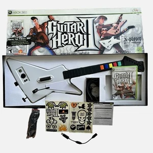 Guitar Hero II Xplorer Rojo Octano Xbox 360 Juego Breakaway Cable Correa Pegatinas - Imagen 1 de 21