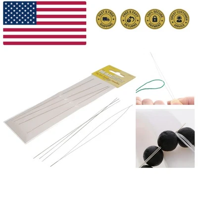 Agujas de abalorios Big Eye, 5 pulgadas, 4 por tarjeta, puntos afilados, uso para general... Foto 1 de 4