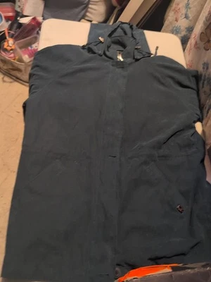 London Fog Women's Hooded Jacket Green, Size Large Full Zipper - Image 1 of 4