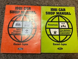 1981 FORD CAR ESCORT/LINX SHOP MANUAL VOL. C & E ELECTRICAL/CHASSIS/BODY - Picture 1 of 1