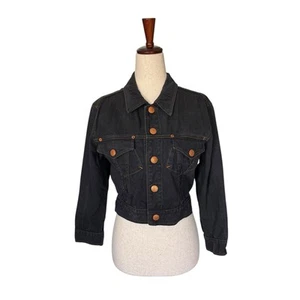 Vintage 90s Y2K Jean Paul Gaultier Jeans Denim Cropped Jacket Small - Picture 1 of 17
