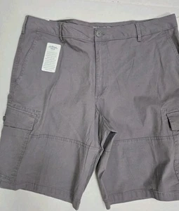 NEW IZOD Saltwater Stretch Flat Front 10.5 Inseam Chino Shorts Sz 38 Gray - Picture 1 of 6
