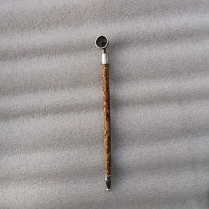 Pipa tabacco alluminio lunghezza 20 cm 15 mm diametro ciotola strumento fumo tradizionale - Foto 1 di 9