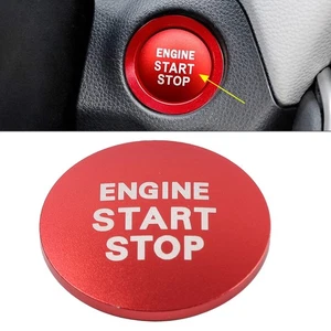 Start-Stopp-Druckknopf Abdeckung für Toyota Tacoma Yaris Camry Prius Corolla Rot - Picture 1 of 11