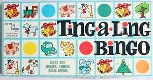 Vintage Ting-a-Ling Bingo Cadaco Game 282 1968 Board Game Makes Sound/Chimes - Picture 1 of 5