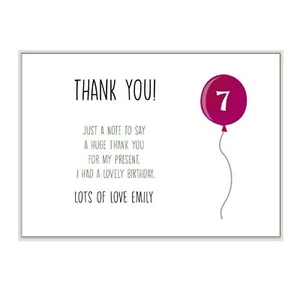 Thank You Cards / Invitations Personalised ANY AGE, birthday party pink girls - Picture 1 of 11