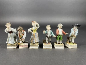 Antique Christian Nonne Volkstedt 6 Children Figurines As Is - Picture 1 of 24