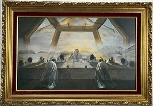 Salvador Dali The Sacrament of the Last Supper Print Framed Matted Signed 21x29 - Picture 1 of 10