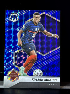 2021-22 Panini mosaic world cup soccer blue prizm 1/99-Kylian Mbappe