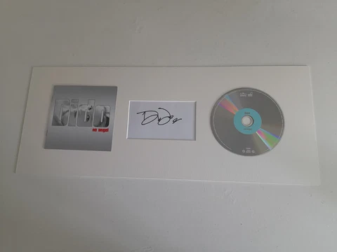 Genuine Rare Dido No Angel Hand Signed Card Autograph CD Mounted display Cover