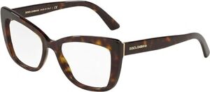 New Dolce & Gabbana Cat Eye Women's Eyeglasses DG3308 502 Havana 53mm