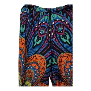 Palazzo Pants By Sharagano sz Medium Bold Wide Leg Travel Pants Airport Cruise - Picture 1 of 5