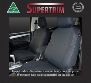 Front FB pockets seat cover fit Isuzu D-Max (2008-now) premium neoprene - Picture 1 of 12