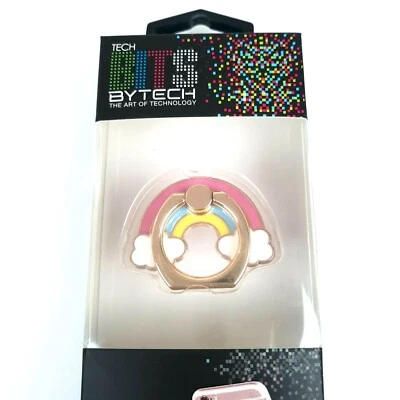 BYTECH Phone Grip 360 Rotating Finger Ring Phone Holder Stand Rainbow New - Image 1 of 4